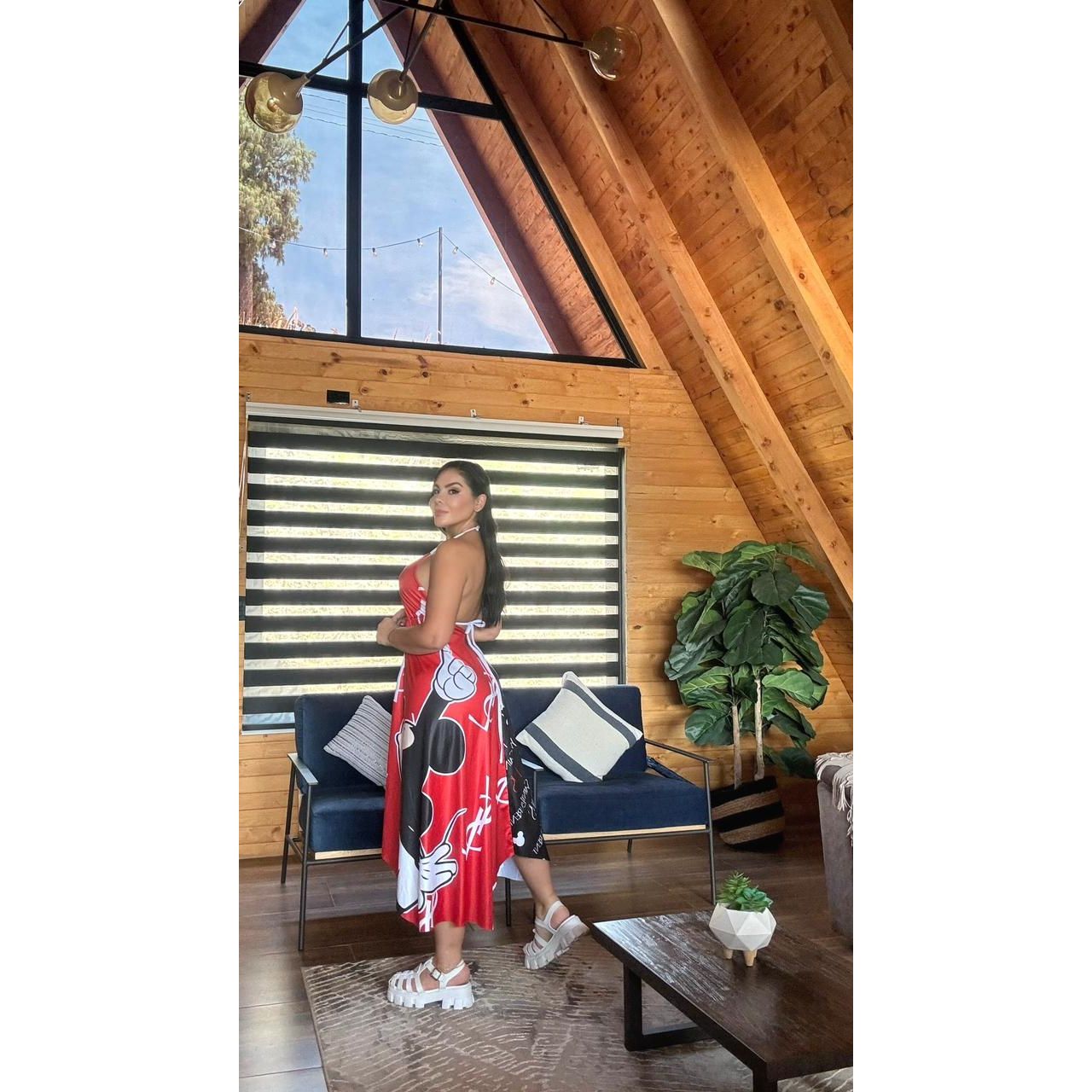 Vestido largo de pico sirve S-L