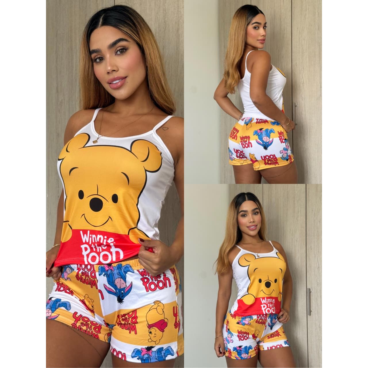 Women's pajamas, combining shorts and blouse for total comfort