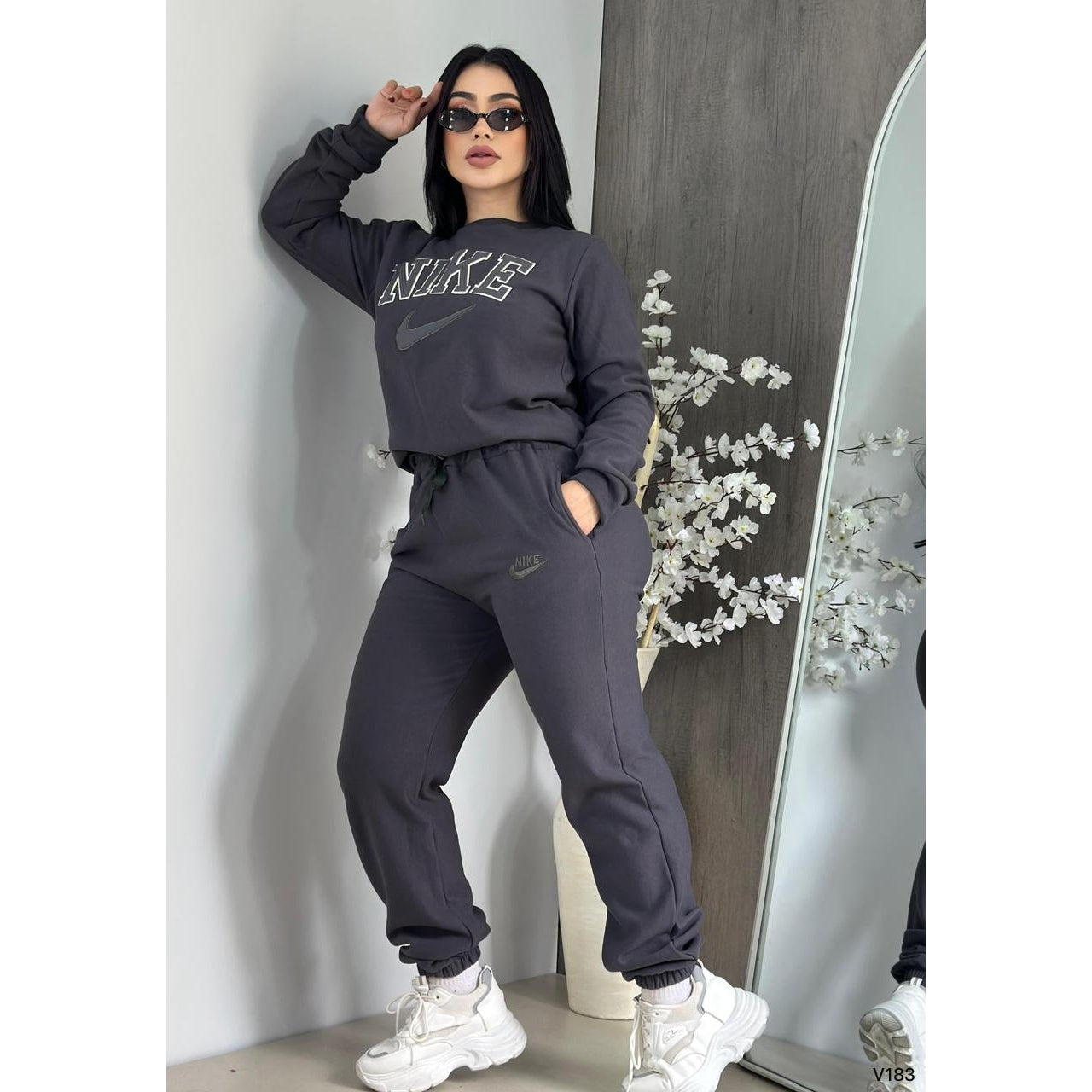 Sets manga larga talla unica sirve S-M-L gris