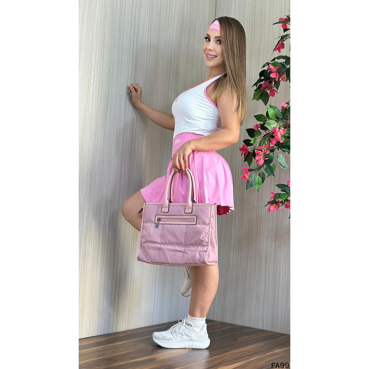 Conjunto saya short con cinta y medias S/M