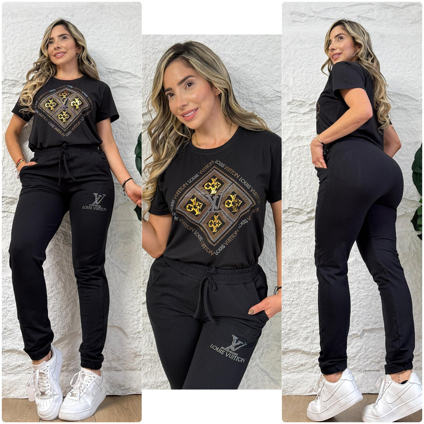 set pedrería talla s/m y L/xl