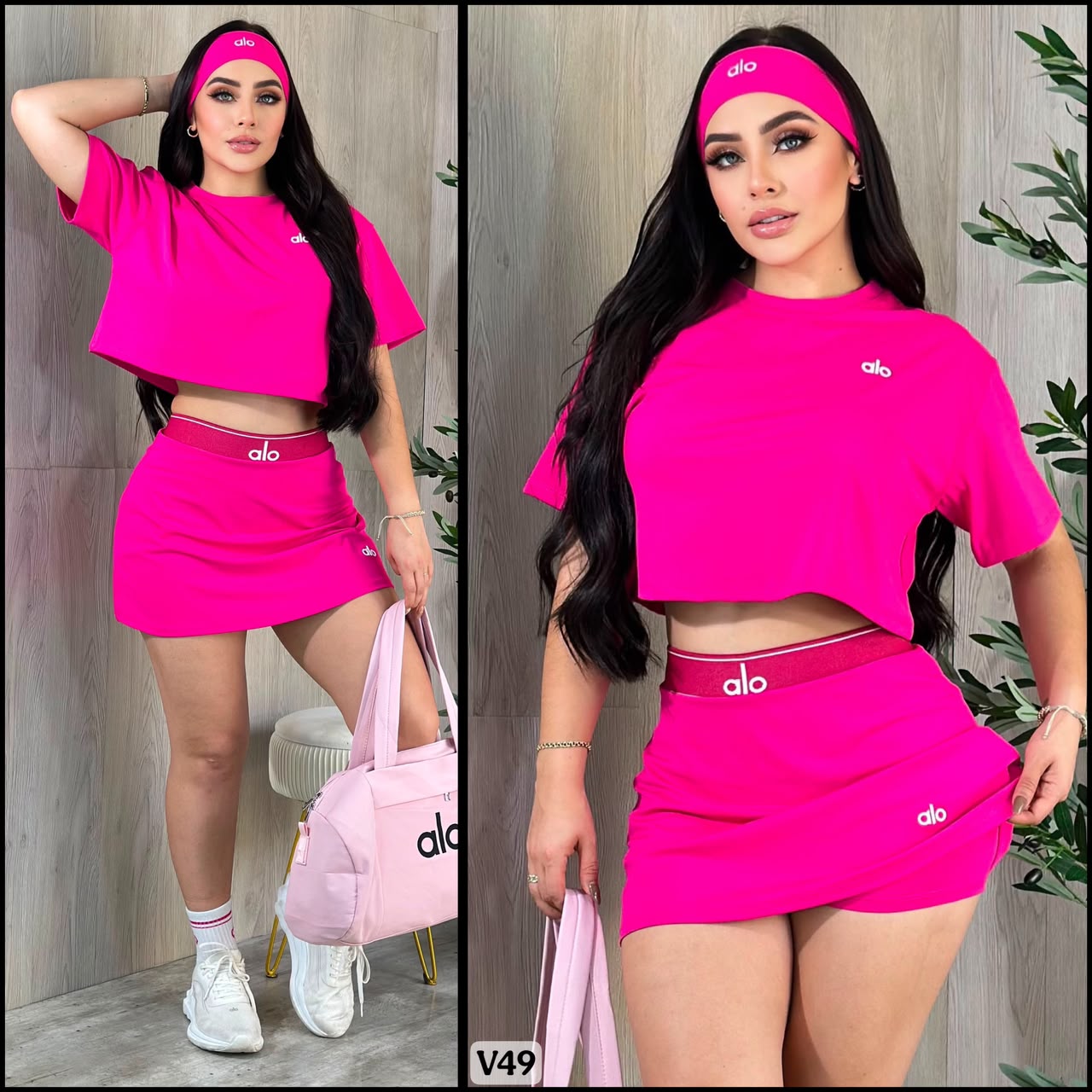 Sets de saya con cinta y medias sirve S/M/L