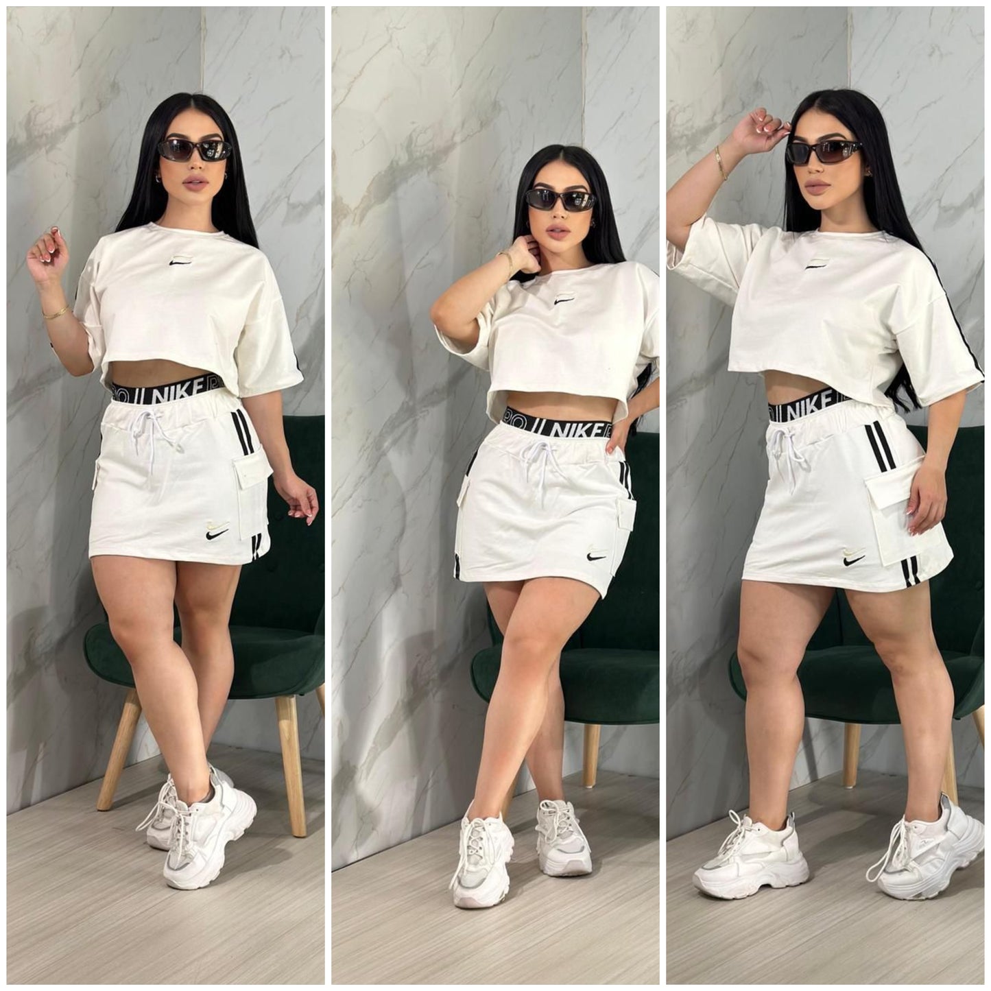 Conjunto saya talla única sirve S-M-L