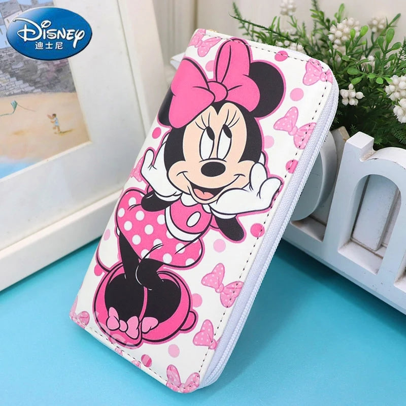 Disney Cartoon Print Women Long Wallet Zipper Coin Purse