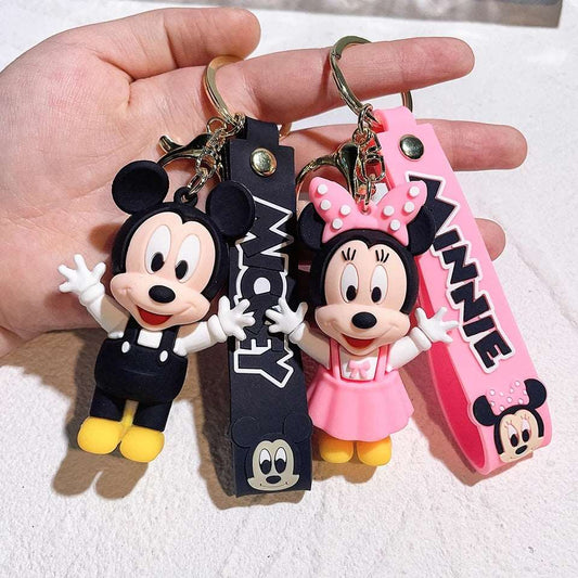 minnie mouse and Mickey mouse   rubber keychain