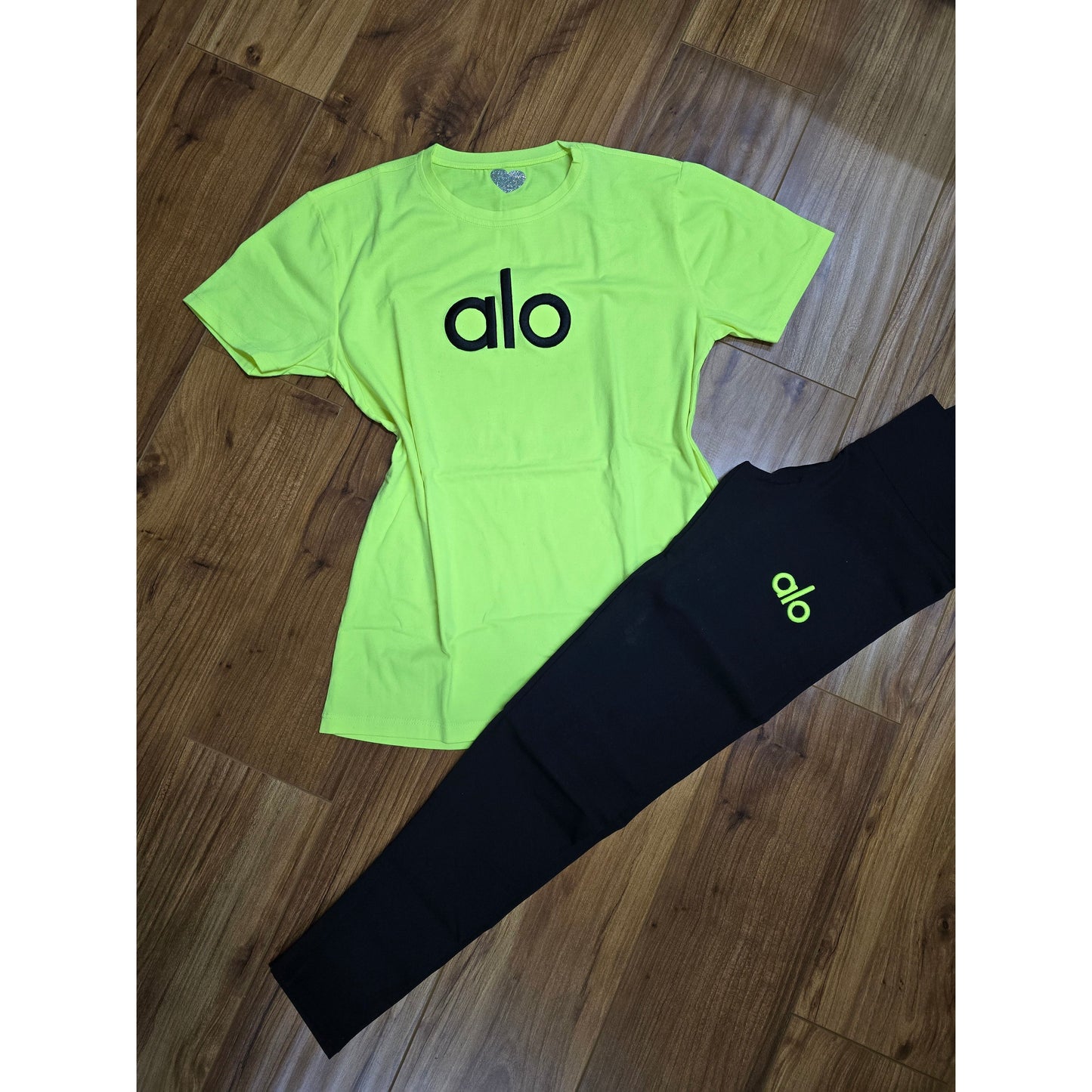 sets suplex bordado  talla s/m amarillo neón