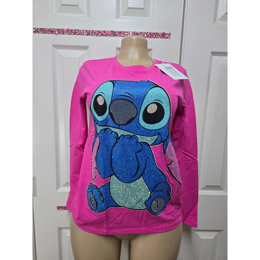 Blusa full pedrería manga larga talla s/m