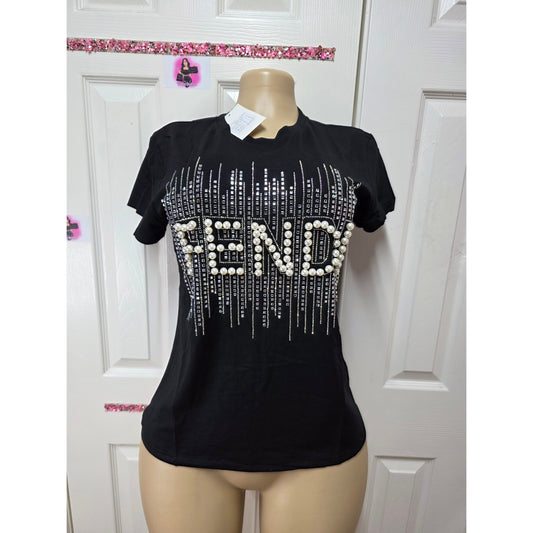 Blusa full pedrería talla  S/M