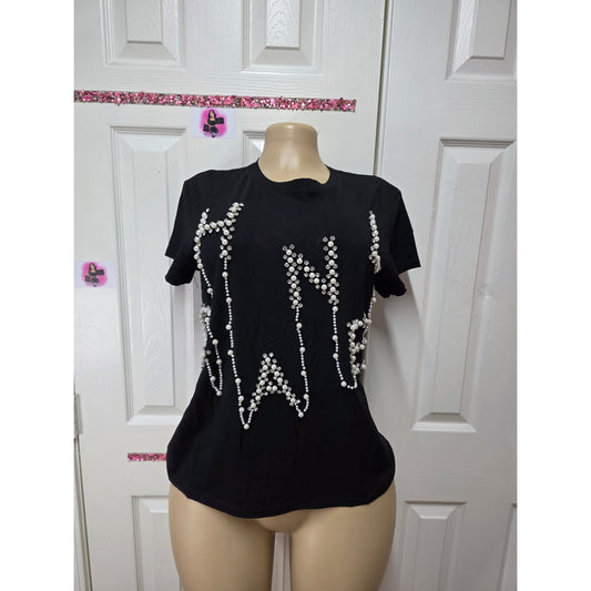 Blusa full pedrería talla  S/M