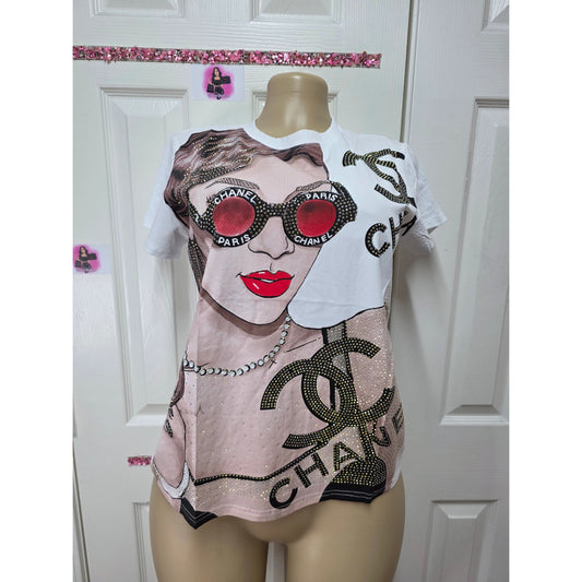 Blusa full pedrería talla  S/M