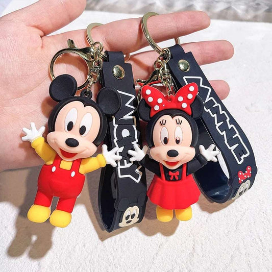 minnie mouse and Mickey mouse   rubber keychain