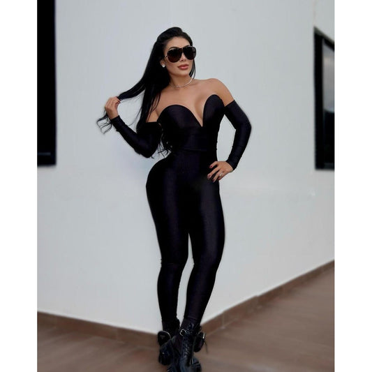 Enterizo tela destellante talla única s/m
