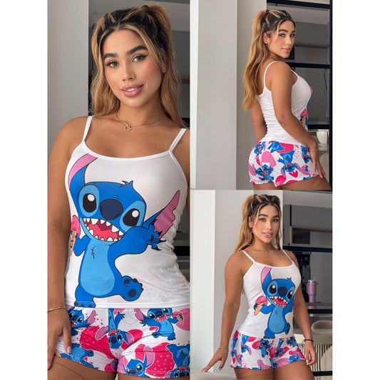 Women's pajamas, combining shorts and blouse for total comfort