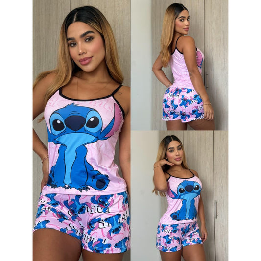 Women's pajamas, combining shorts and blouse for total comfort