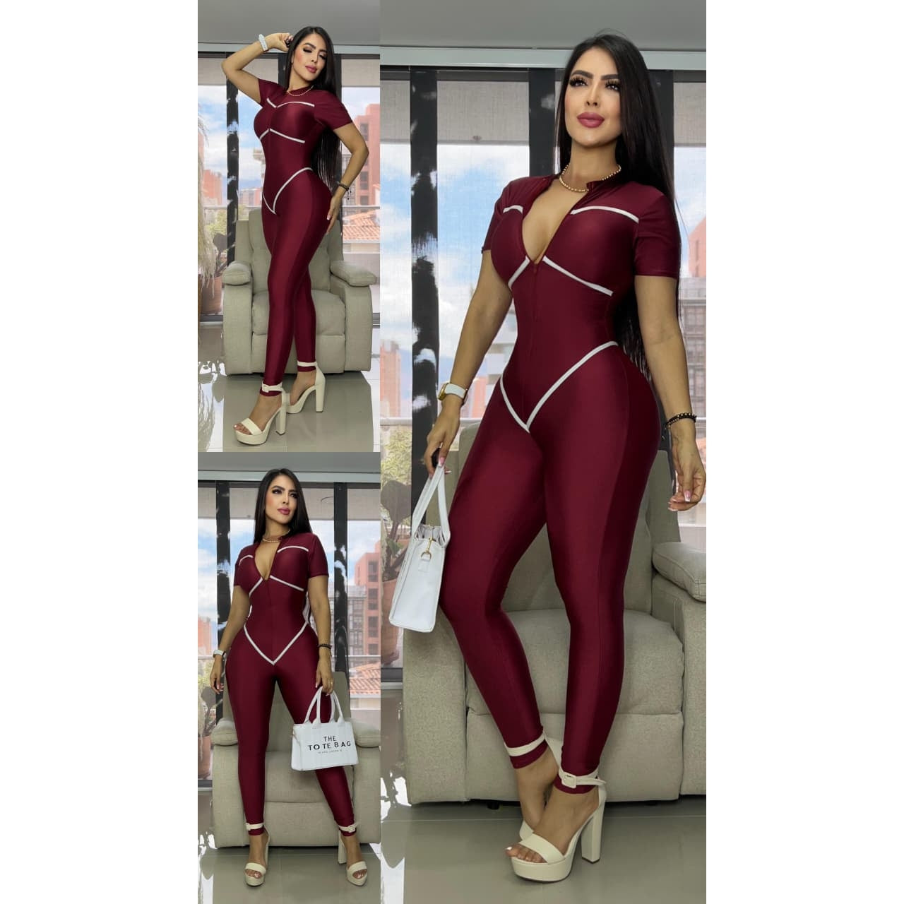 Enterizo tela destellante talla única sirve S/M