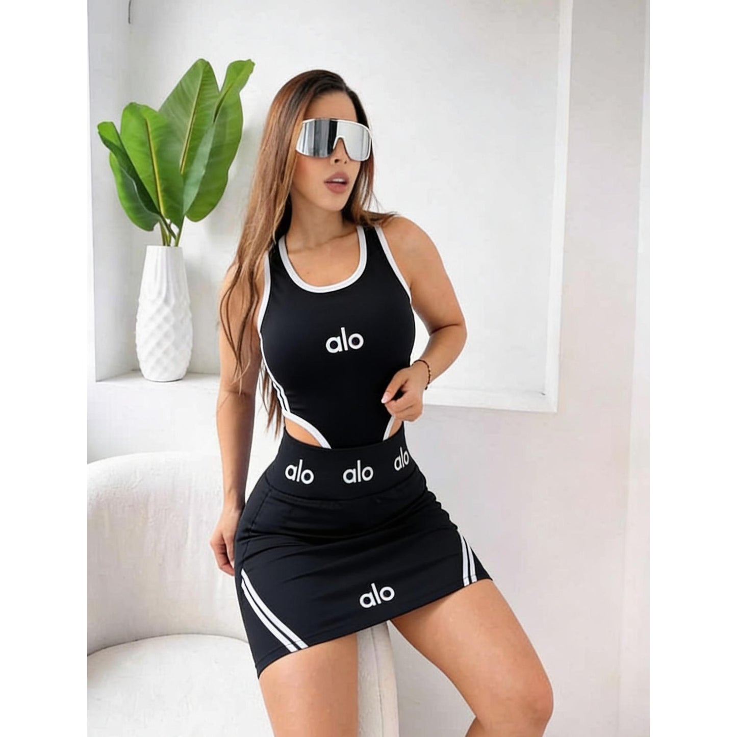Conjunto de saya  sirve  s/m