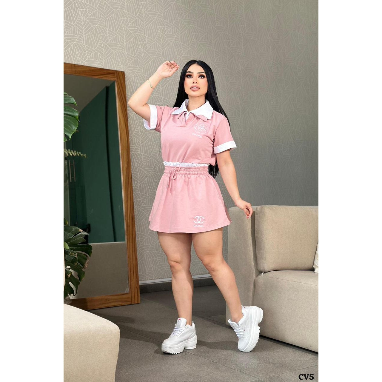 Conjunto de saya no trae short  sirve  S/M