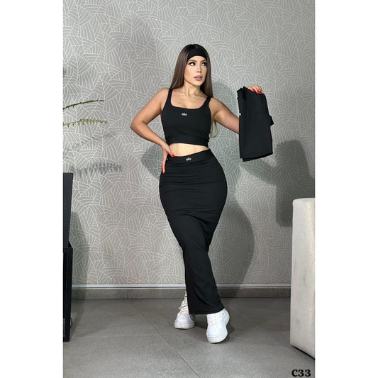 Conjunto trio saya talla única sirve xs-S-M