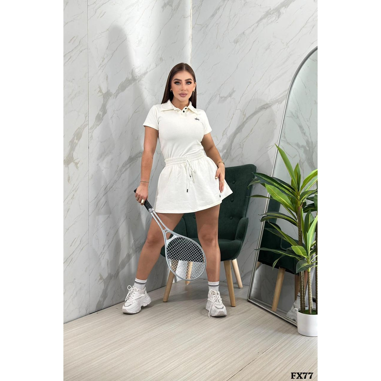 Conjunto de saya no trae short  sirve  S/M