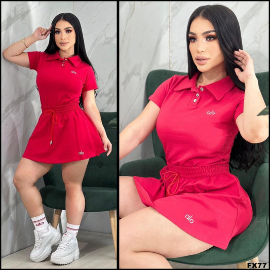 Conjunto de saya no trae short  sirve  S/M