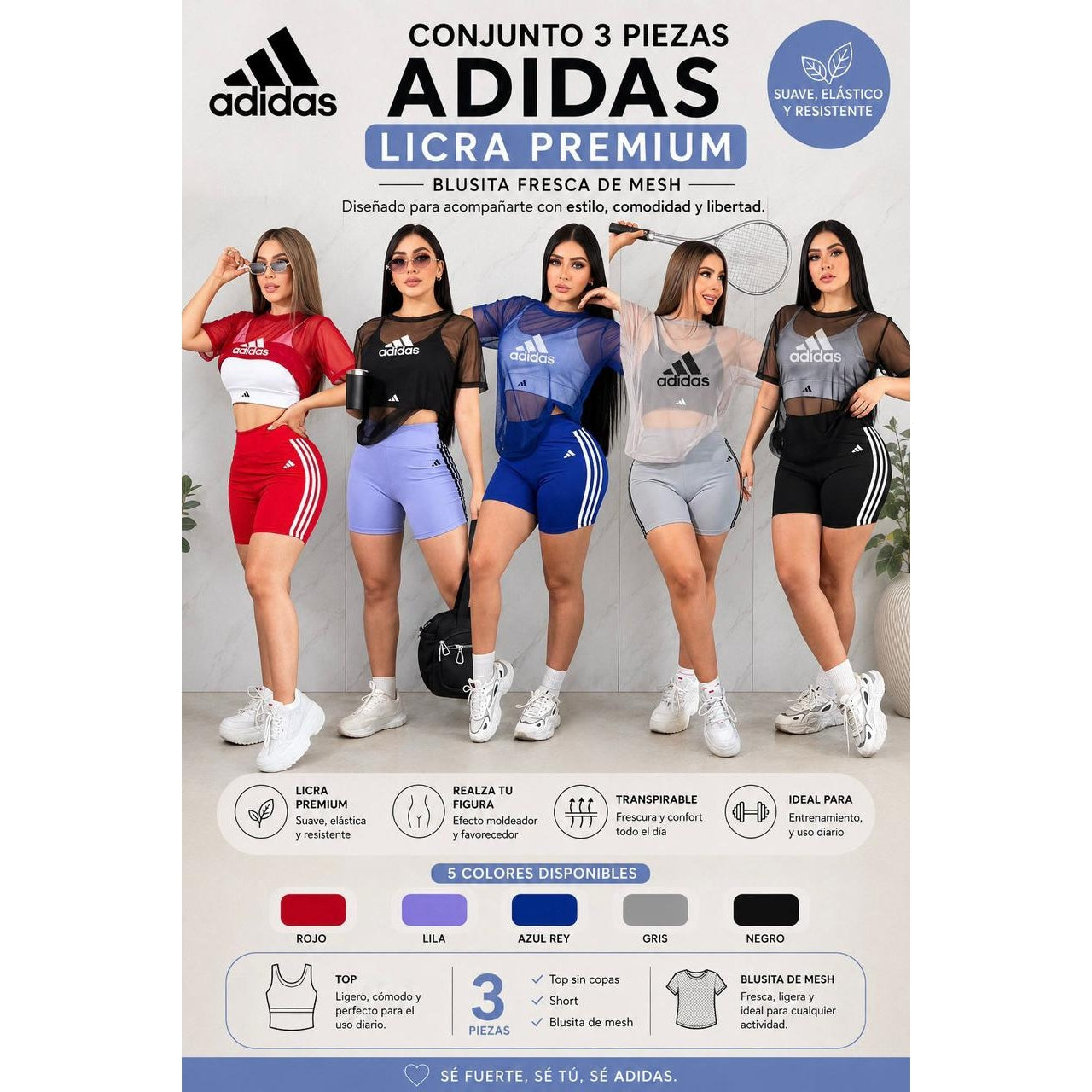 Sets trio talla unica sirve  XS-S-M