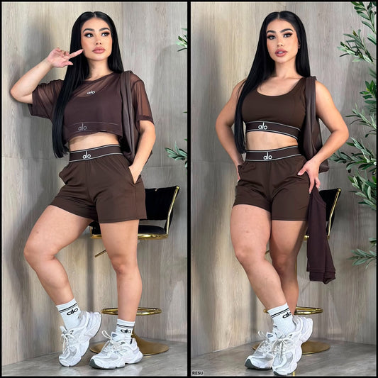 Sets trio con medias talla unica sirve S-M