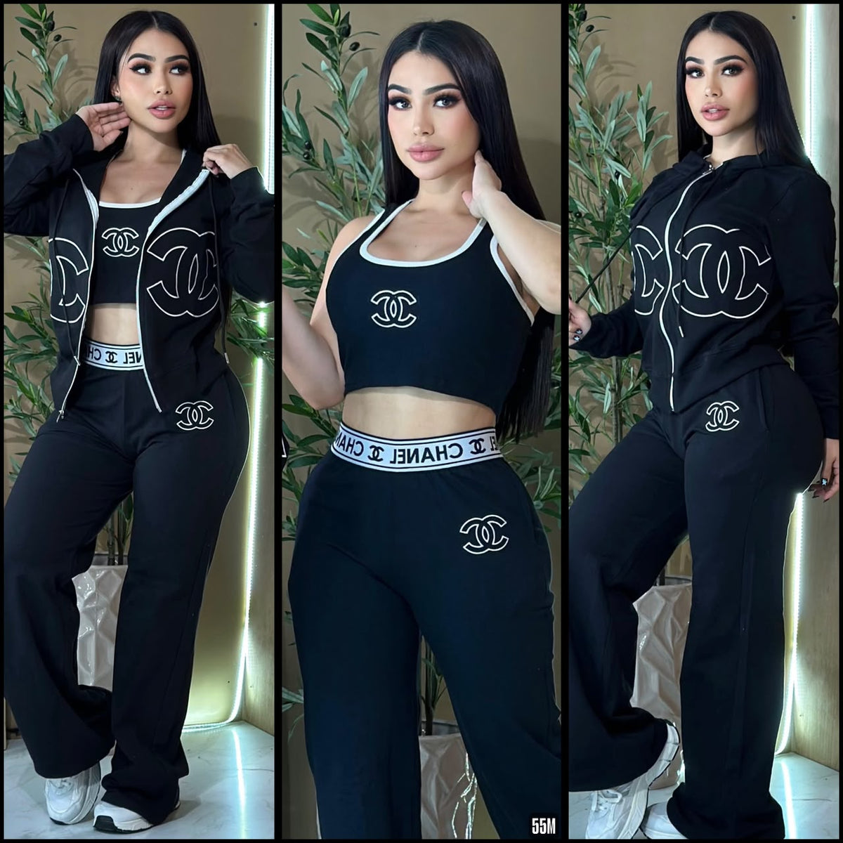 sets trio manga larga talla única sirve S-M-L