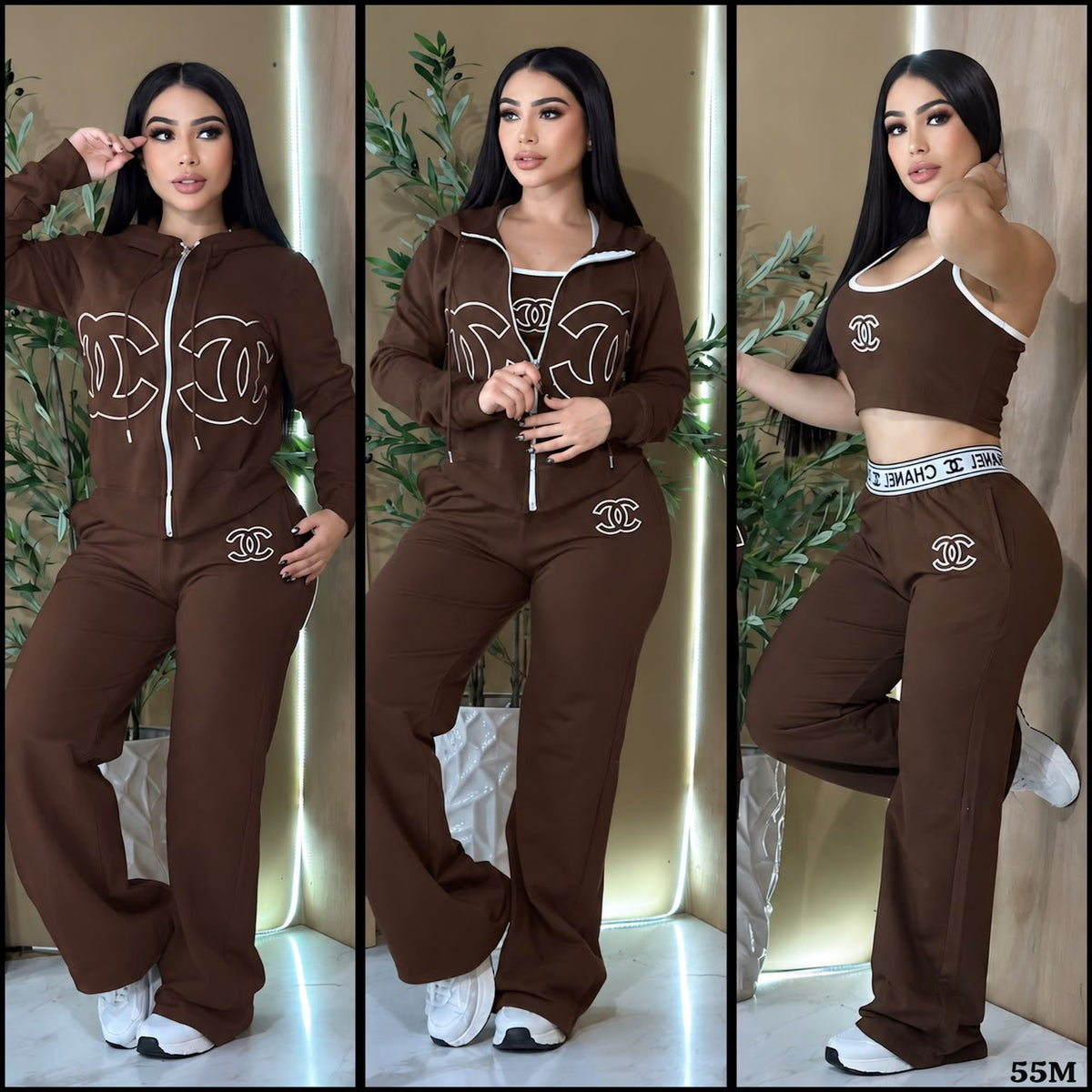 sets trio manga larga talla única sirve S-M-L