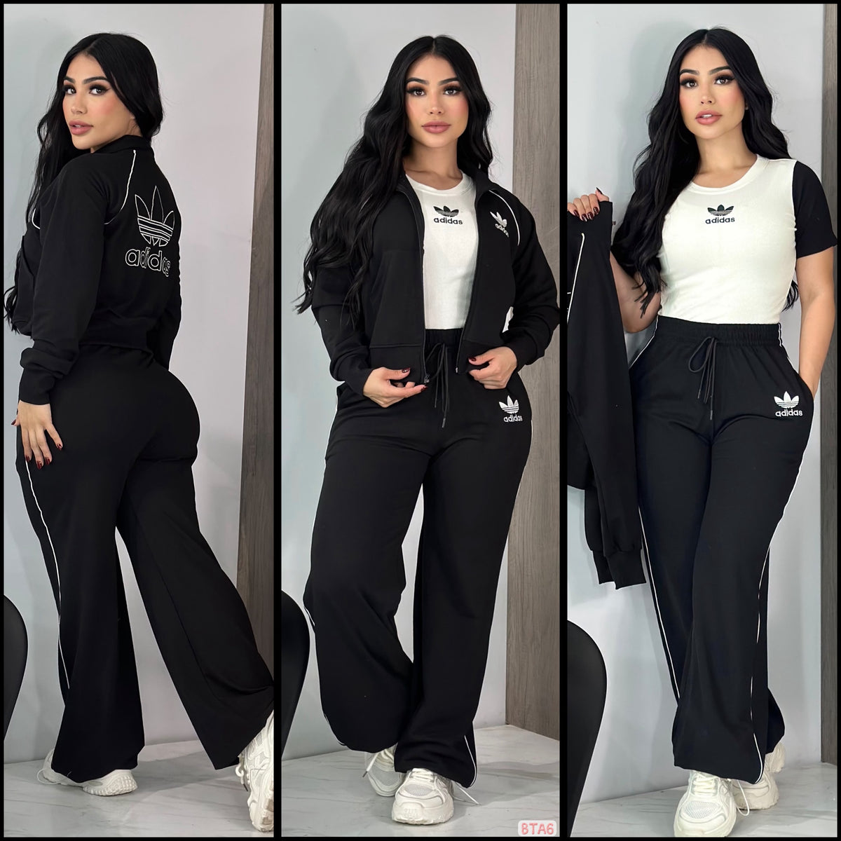 sets trio manga larga talla única sirve S-M