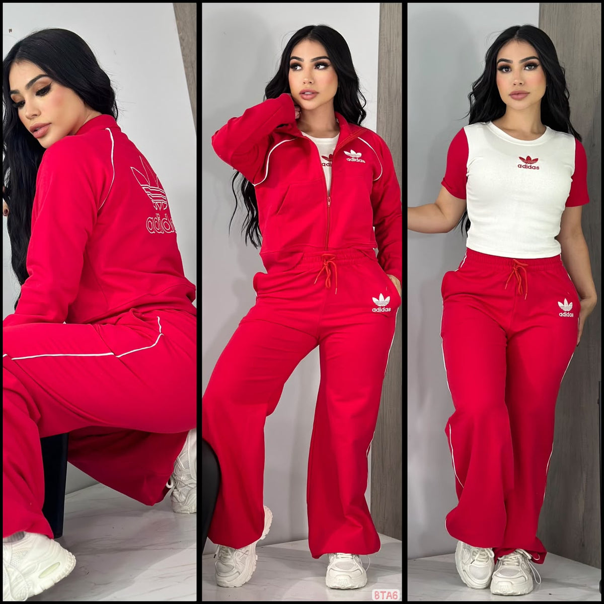 sets trio manga larga talla única sirve S-M
