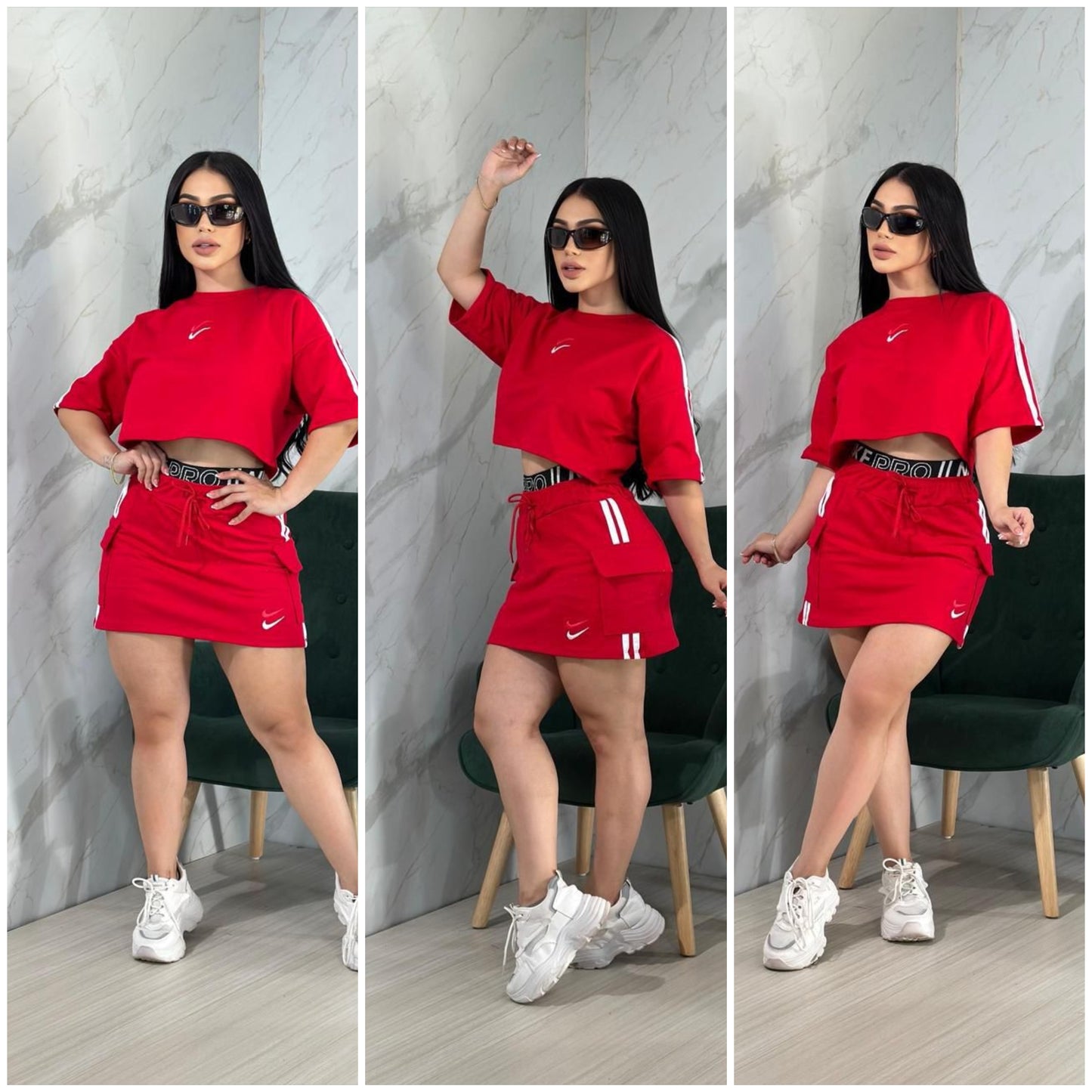 Conjunto  saya talla única sirve S-M-L