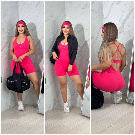 Enterizo con chaqueta y cinta talla única sirve S-M