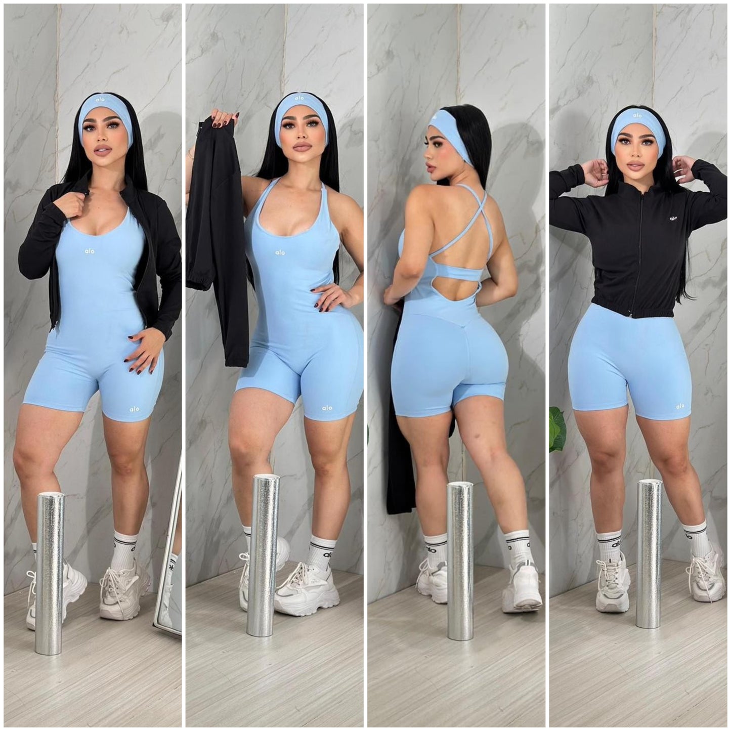 Enterizo con chaqueta y cinta talla única sirve S-M