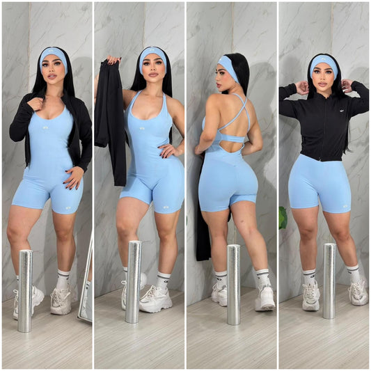 Enterizo con chaqueta y cinta talla única sirve S-M