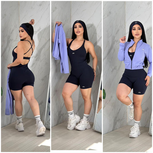 Enterizo con chaqueta y cinta talla única sirve S-M