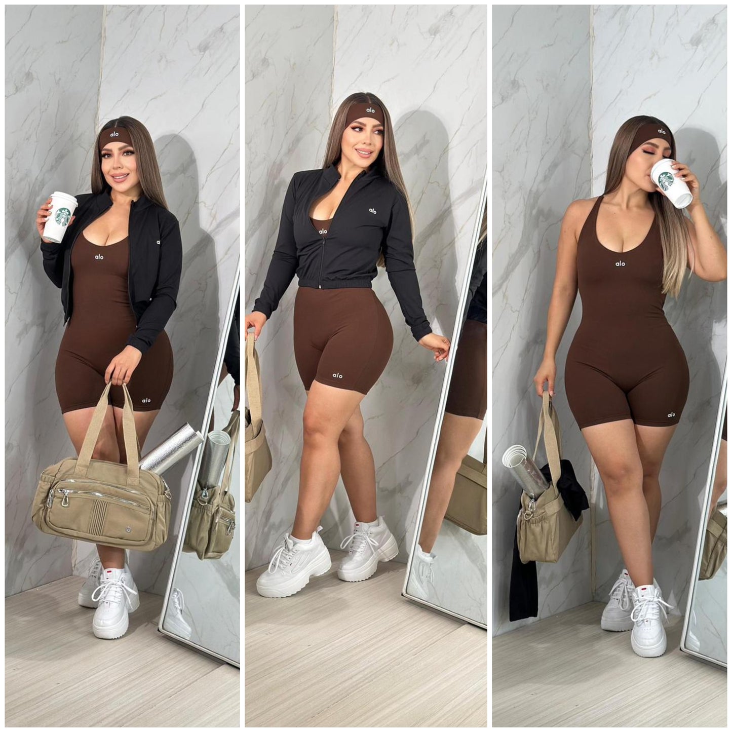 Enterizo con chaqueta y cinta talla única sirve S-M
