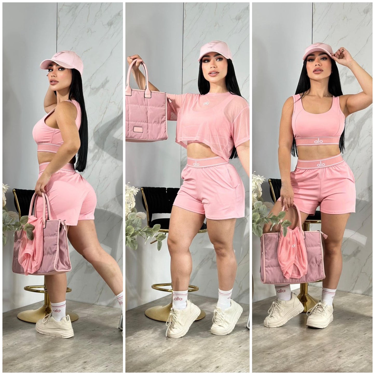 Sets trio con medias talla unica sirve S-M