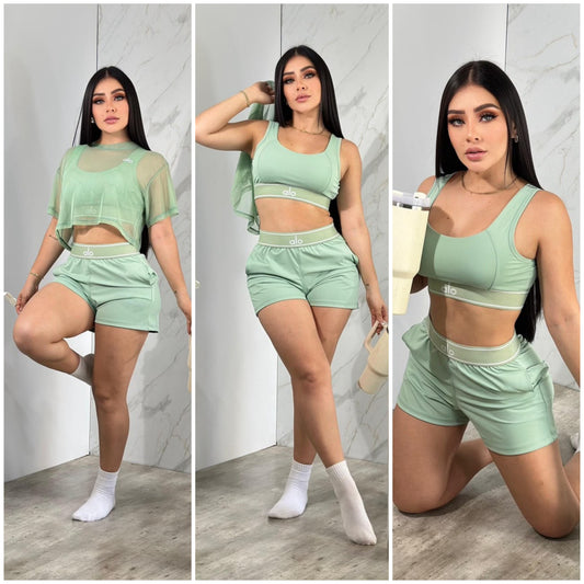 Sets trio con medias talla unica sirve S-M
