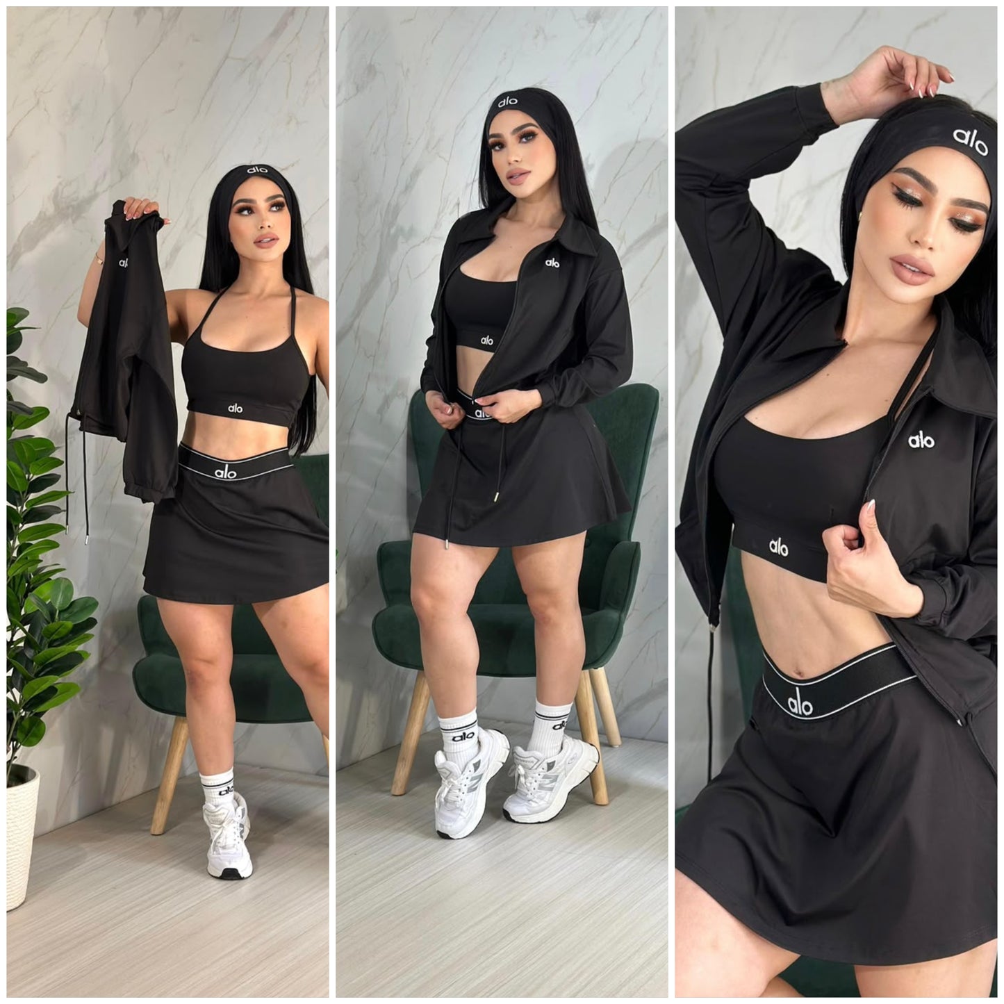 Sets trio de saya com medias  sirve  S/M