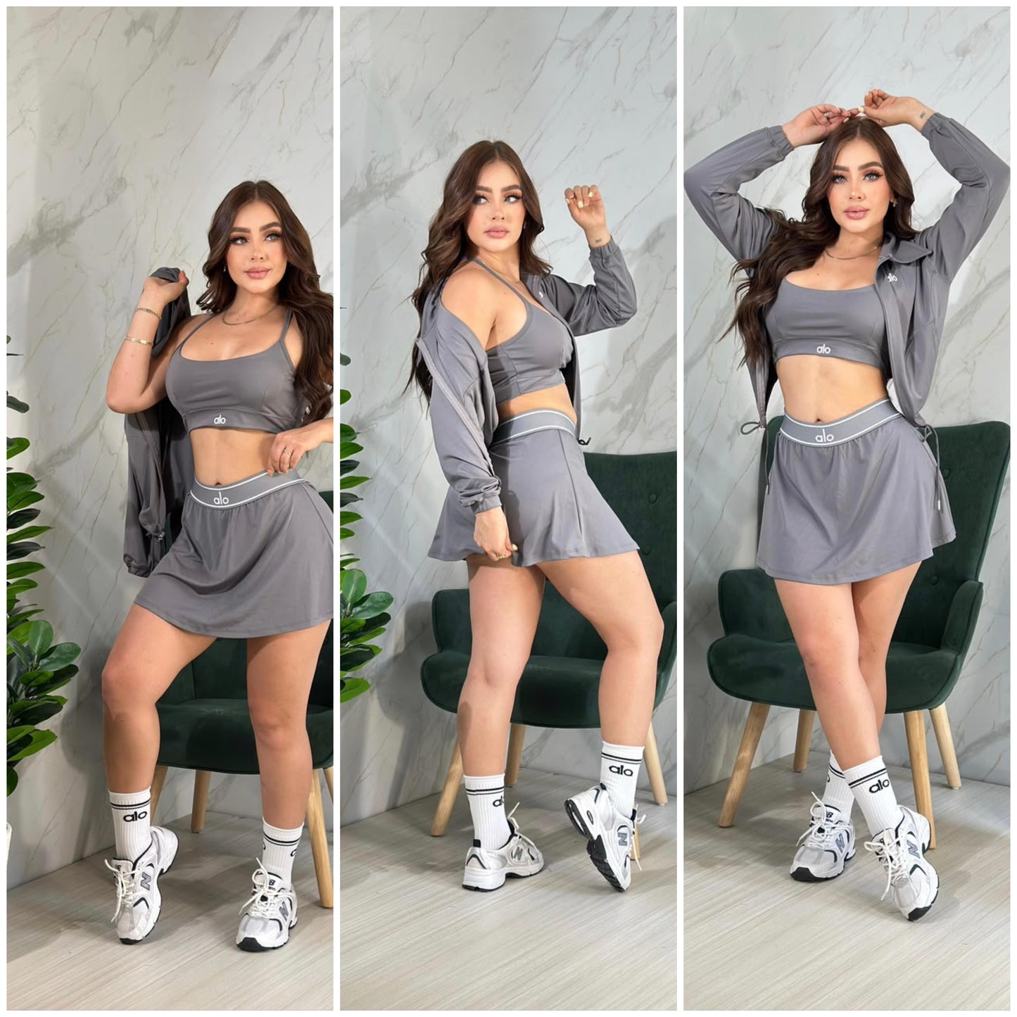 Sets trio de saya com medias  sirve  S/M