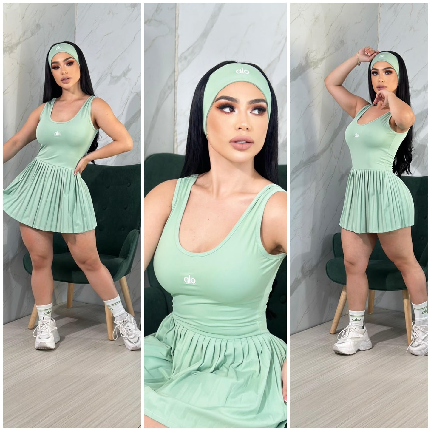 Vestido con cinta y medias  talla unica sirve xs/s/m