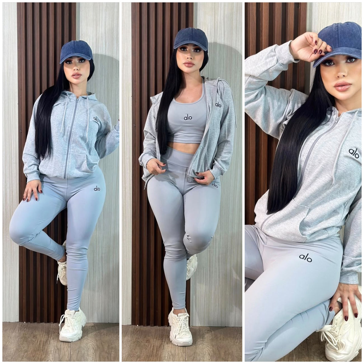 sets trio manga larga talla única sirve S-M-L