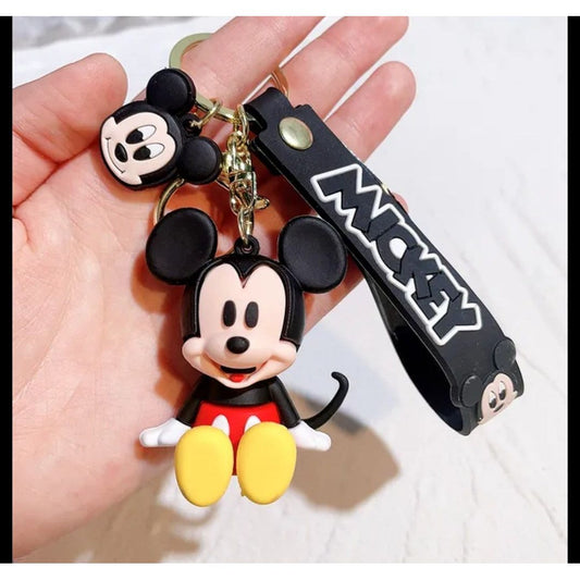 Mickey mouse rubber keychain